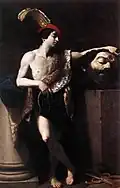 グイド・レーニ『ゴリアテの首を持つダヴィデ』(1600年代) 220 cm × 145 cm、ルーヴル美術館、パリ