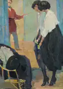 「En el taller（アトリエで）」(1916) ウルグアイ国立美術館蔵