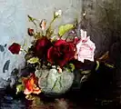 バラのある静物画