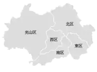 光州広域市の地図