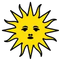 紋章学で太陽のチャージの例