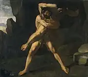フランシスコ・デ・スルバラン『アンタイオスと戦うヘラクレス』(1634年)プラド美術館 蔵