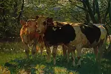 "Drei Jungrinder am Ufer"(1919)