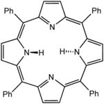 Lewis structure for meso-tetraphenylporphyrin{{{画像alt1}}}