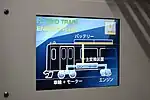 車内に設置された、本車のハイブリッドシステムの動作状況を表示する液晶式のハイブリッドモニタ
