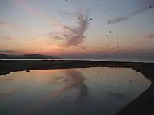 浜詰海岸の夕日
