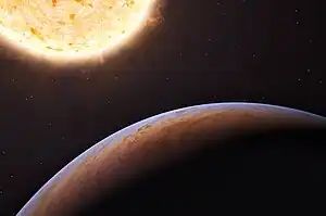 HIP 13044 と惑星の想像図