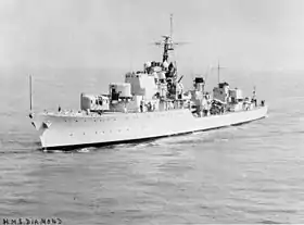 HMS ダイアモンド（1952年撮影）