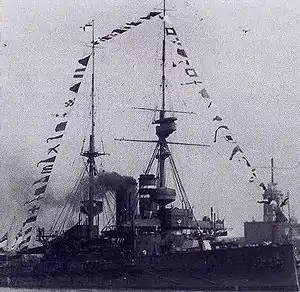 イギリス海軍「プリンス・オブ・ウェールズ」（ポーツマス海軍基地、1912年撮影）