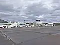 八丈島空港の制限区域側側から撮影