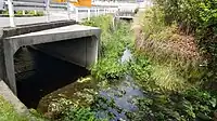 八幡川と北山川の合流点
