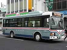 LED式行先表示器取付車。いすゞ・エルガ・PJ-LV234L1。