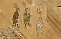 鉢叩、『洛中洛外図屏風』(1520年代、16世紀)