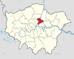 グレーター・ロンドン内における区の位置
