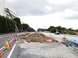 建設中の停留場（2022年11月）