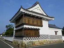 萩博物館に復元された三の丸隅櫓（旧大野毛利家屋敷）