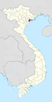 ハイフォン市の位置