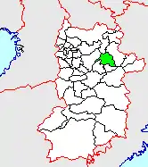 奈良県における榛原町 (奈良県)の位置