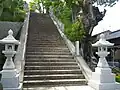 ハイタカ神社石段・潮位碑