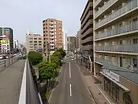 別府大橋跨線橋より東の眺望(城南区別府一丁目)