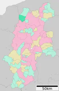 白馬村位置図