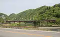 経路変更で廃線となった旧伯備線鉄橋（2008年5月4日 井倉駅 - 石蟹駅間）