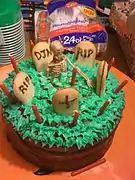 墓地をテーマにしたハロウィンケーキ