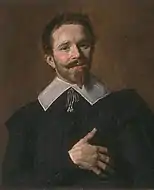 手を胸に当てる男の肖像フランス・ハルス(1632)