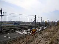 浜小清水駅のICおよび本線アプローチ線(右へ向かう)