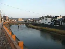 浜田市内を流れる浜田川(2010年12月23日撮影)