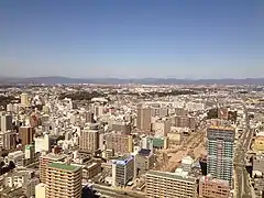 遠州病院駅東側の業務集積地区