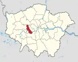 グレーター・ロンドン内における区の位置