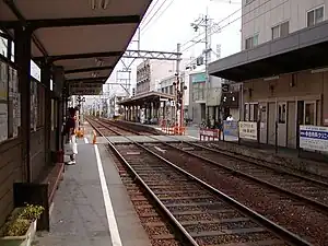 我孫子道停留場 2番のりばから北を望む
