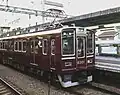 飾り帯つき時代の8300系(8301F) (1995年8月 桂駅)