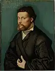 29歳の男の肖像画 (自画像 ?) ハンス・バルドゥング, 1526年