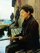釣りをする少年 (1886)  ドラメン美術館
