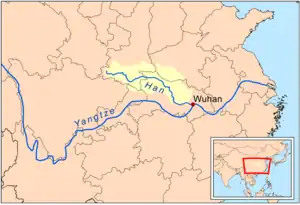 湖北省を流れる漢水