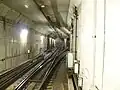 押上駅側にある引上線分岐部