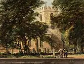 Harborne Church, near Birmingham（油絵）