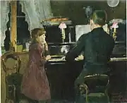 演奏する兄 (1890)  イェーテボリ美術館