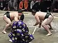 明治神宮例祭奉祝 奉納70回全日本力士選士権大会 相手は琴欧洲関（2011年10月3日撮影）