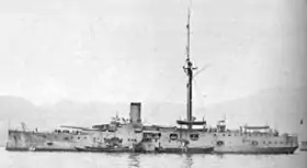 呉軍港に停泊する橋立(1908年11月2日)#海軍艦艇史2(1980)p.68、写真No.2092