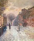 「降雪後の夕暮れ」(1892)