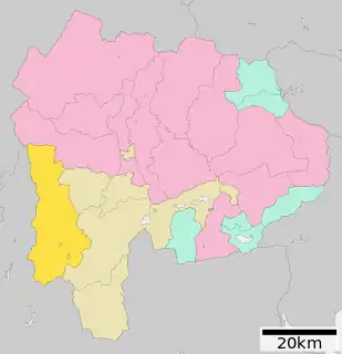 早川町位置図