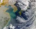 2004年2月に中国東部から近隣諸国へ広がったスモッグ