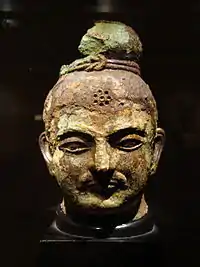 （中央アジアの彫刻）仏頭（銅造） コータン出土 3 - 4世紀 大谷探検隊将来