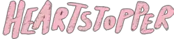 A pink hand-written text reading the series' title
