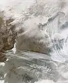 渤海周辺を取り巻く雪