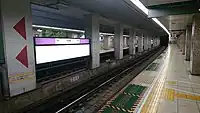 名城線ホーム(2020年 ホーム柵設置前)