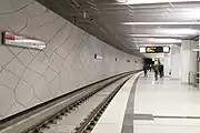 Heinrich-Heine Allee駅のヴェアーハーン線用ホーム（2016年撮影）